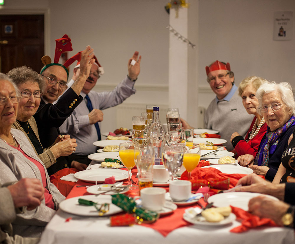 Christmas party for elderly